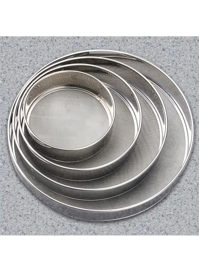 Stainless Steel Ultra Fine 40 Mesh Flour Sifter 7.87 Inch Diameter Baking Tool - Image 2